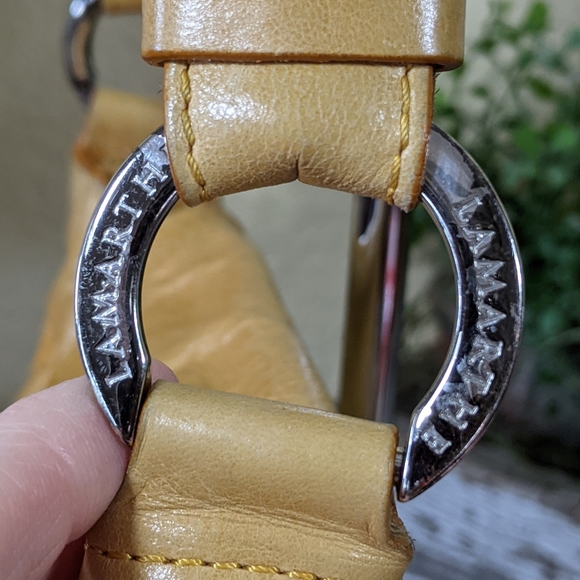 Lamarthe Tan Leather Crossbody Saddlebag Purse - Picture 4 of 12